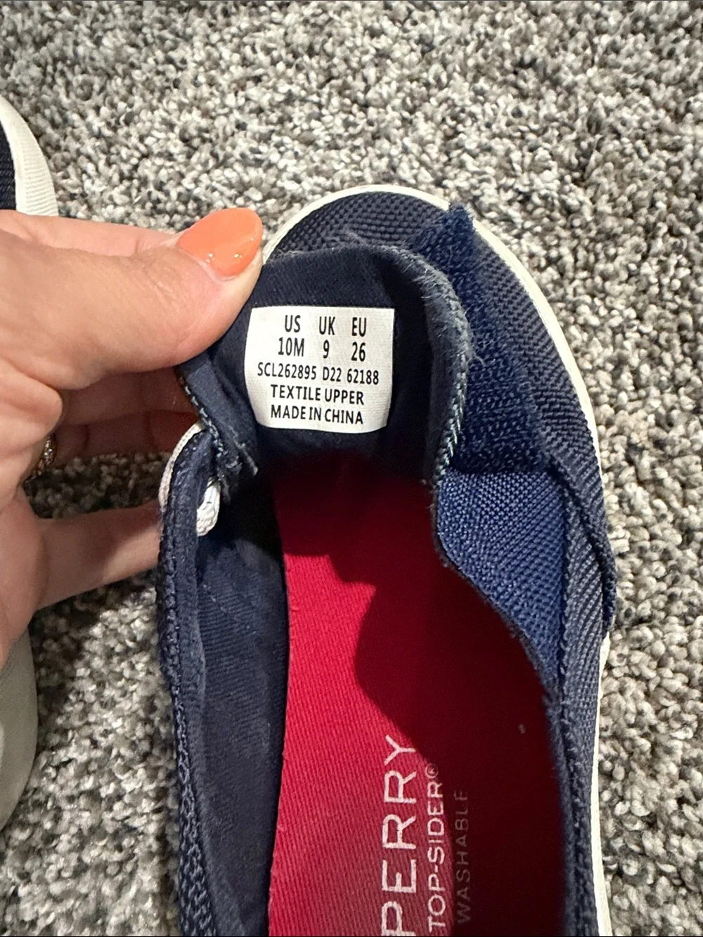 Sperry Navy Mesh Kids Slip-On Sneakers with White Laces
